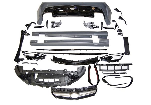 Kit Carrocería Mercedes W117 2013-2018 4P / SW LCI Look AMG A45 II Parrilla