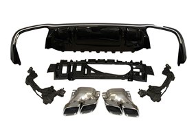 Difusor Trasero Mercedes W213 2020+ 4 puertas look AMG E63 ABS