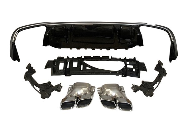 Difusor Trasero Mercedes W213 2020+ 4 puertas look AMG E63 ABS