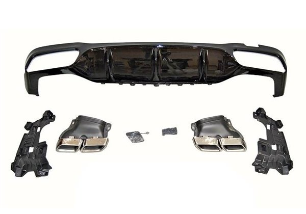 Difusor Trasero Mercedes W213 4 puertas look AMG E63 ABS