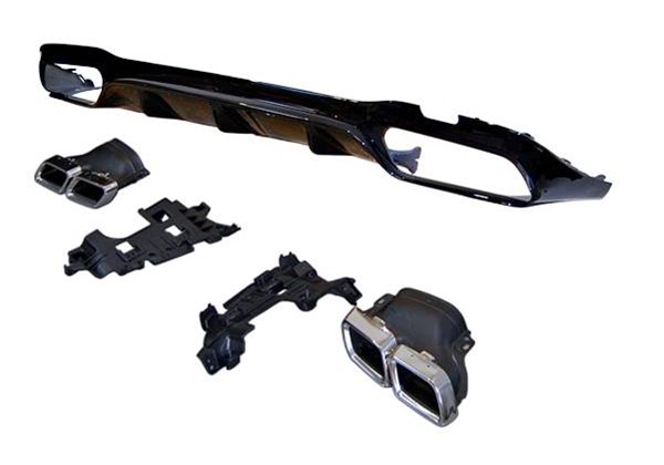 Difusor Trasero Mercedes W213 4 puertas look AMG E63 ABS