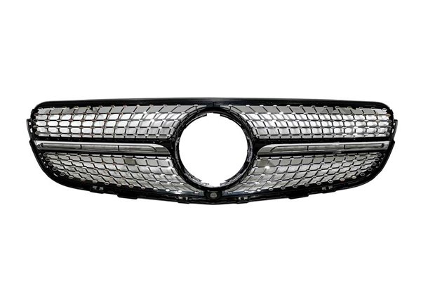 Parrilla Mercedes GLC X253 2015-2019 Diamond Full Black Con Cámara