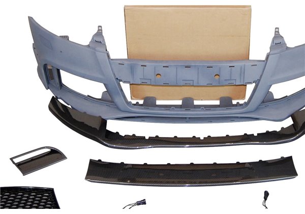 Paragolpes Delantero Audi TT 06-14 8J Look RS Spoiler Look Carbono