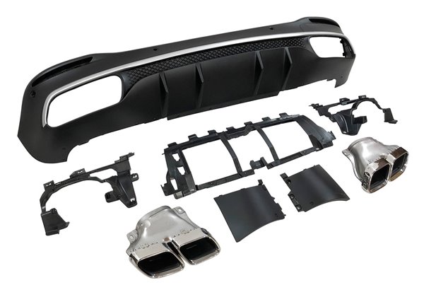 Difusor Trasero Mercedes W167 GLE 2020 Colas