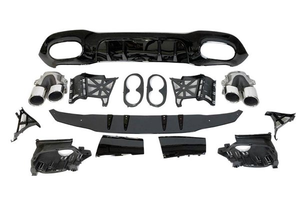 Difusor Trasero Mercedes V177 Look AMG A45 4 Puertas