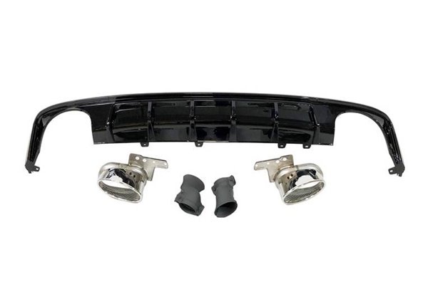 Difusor Trasero Audi A6 / A6 Avant C8 19-21 Look RS6 Negro brillante