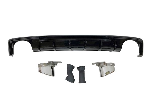 Difusor Trasero Audi A6 / A6 Avant C8 19-21 Look RS6 Negro brillante