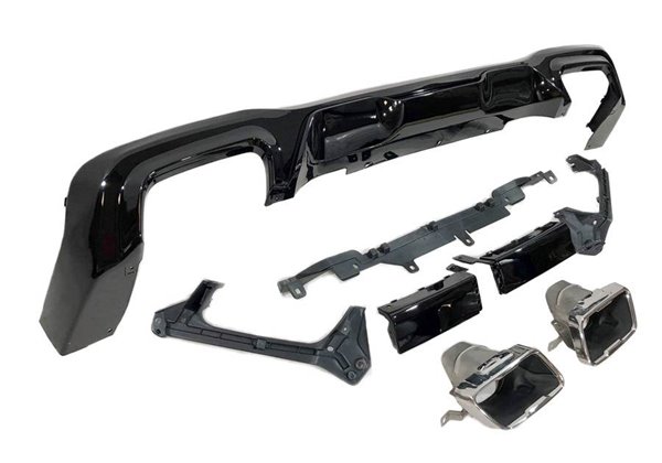 Difusor Trasero BMW F44 look M Performance Brillante Negro