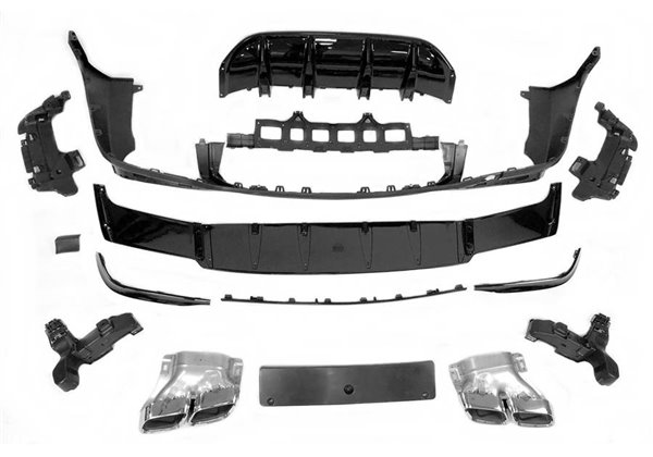 Difusor Trasero Mercedes X253 GLC 2020+ look AMG GLC63