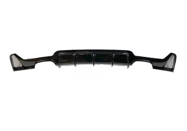 Difusor Trasero BMW F32 / F33 / F36 Look M Performance 2 Salidas doble Brillante Negro