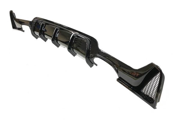 Difusor Trasero BMW F32 / F33 / F36 Look M Performance 2 Salidas doble Brillante Negro