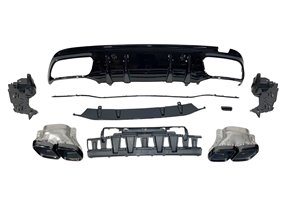 Difusor Trasero Mercedes W205 2019 4P / SW Look C63 Black