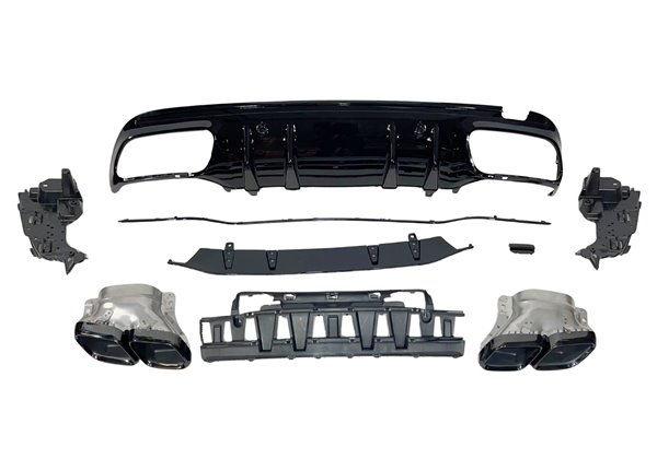 Difusor Trasero Mercedes W205 2019 4P / SW Look C63 Black