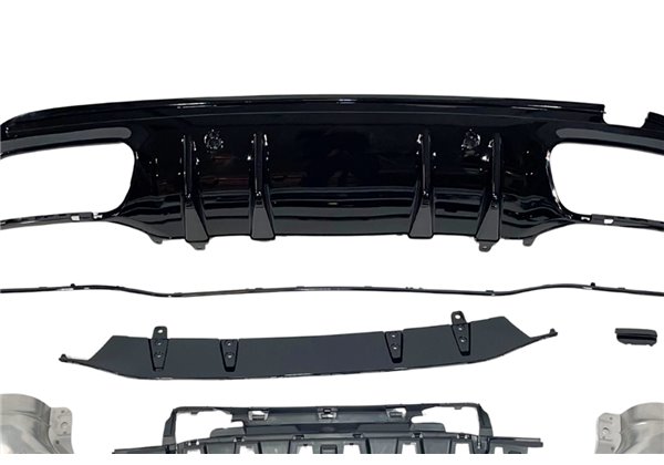 Difusor Trasero Mercedes W205 2019 4P / SW Look C63 Black
