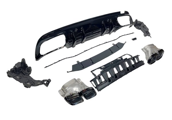 Difusor Trasero Mercedes W205 2019 4P / SW Look C63 Black