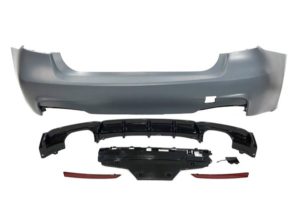 Paragolpes Trasero BMW F30 Look M Performance 2 Salidas doble  Punteras