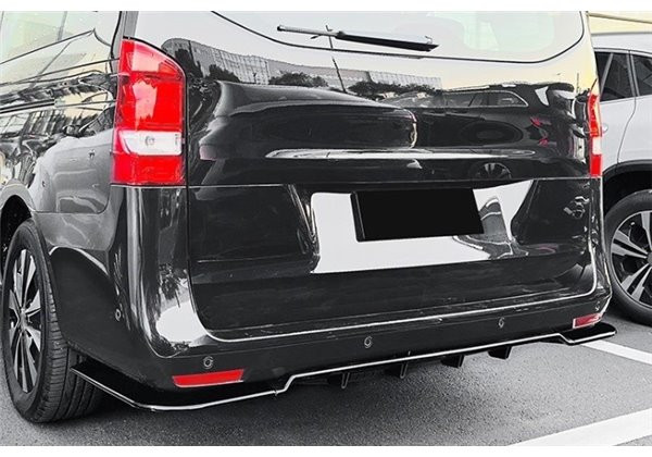 Difusor Trasero Mercedes W447 Negro Brillante