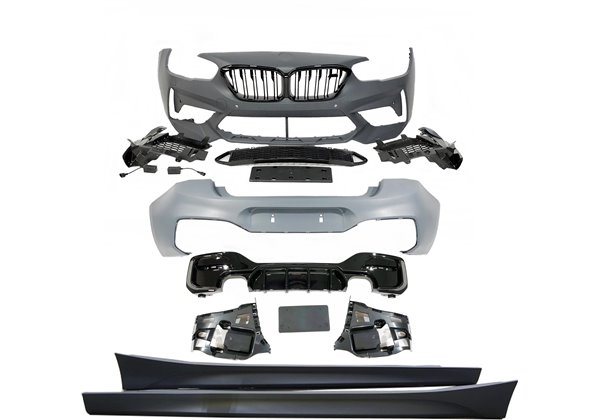 Kit De Carrocería BMW F20 LCI Look M2C 2 Salidas doble Brillante Negro