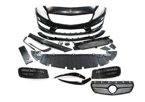 Paragolpes Delantero Mercedes W176 2012-2015 A45 Look AMG Parrilla Con Sensores