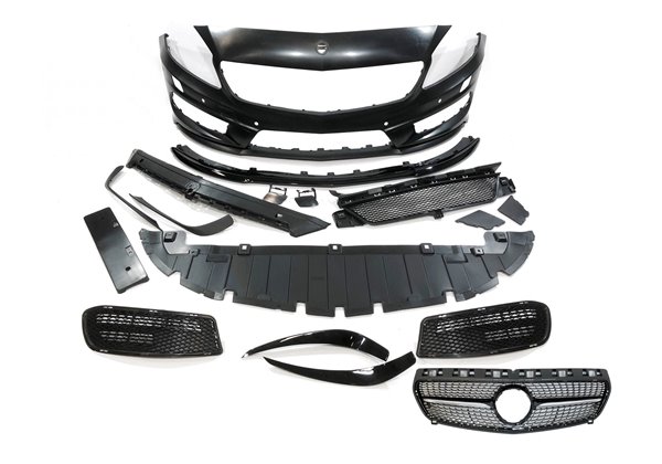 Paragolpes Delantero Mercedes W176 2012-2015 A45 Look AMG Parrilla Con Sensores