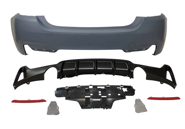 Paragolpes Trasero BMW F32 / F33 / F36 Look M Performance 2 Salidas simples