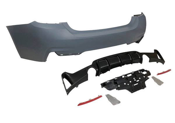 Paragolpes Trasero BMW F32 / F33 / F36 Look M Performance 2 Salidas simples