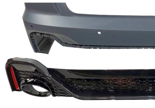 Paragolpes Trasero Audi A6 C8 Avant 2020 Look RS6 Carbono