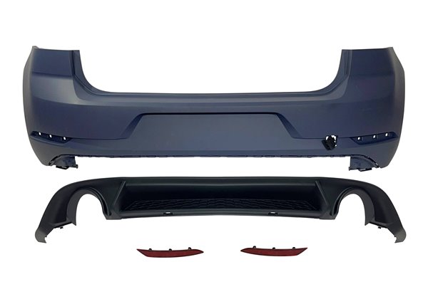 Paragolpes Trasero Volkswagen Golf 7 Look 7.5 GTI 2 Salidas ABS