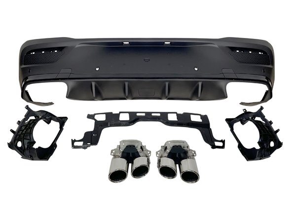 Difusor Trasero Mercedes C167 GLE 2020 Colas Look E53 Black