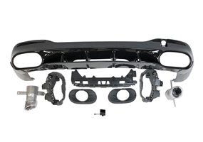 Difusor Trasero Mercedes W118 CLA Look A35 Negro Brillo