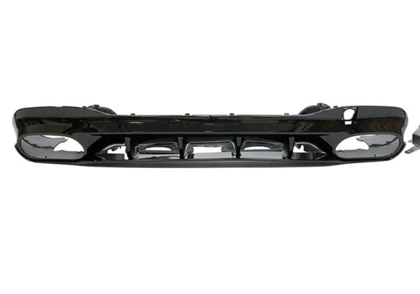 Difusor Trasero Mercedes W118 CLA Look A35 Negro Brillo