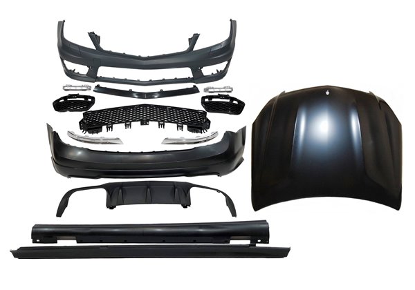 Kit De Carrocería Mercedes W204 2007-2013 Look AMG Capó