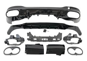 Difusor Trasero Mercedes W118 CLA Look A45 Negro Brillo