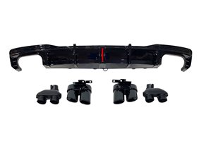 Difusor Trasero Audi A7 C8 2019-2024 Look S7 para SLine