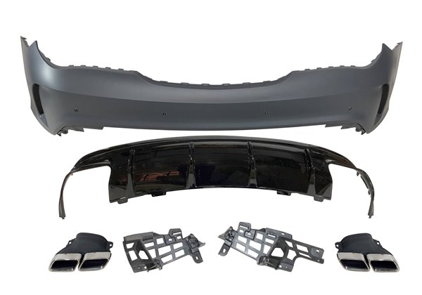 Paragolpes Trasero Mercedes W117 2013-2018 LCI 4P / SW Look AMG A45