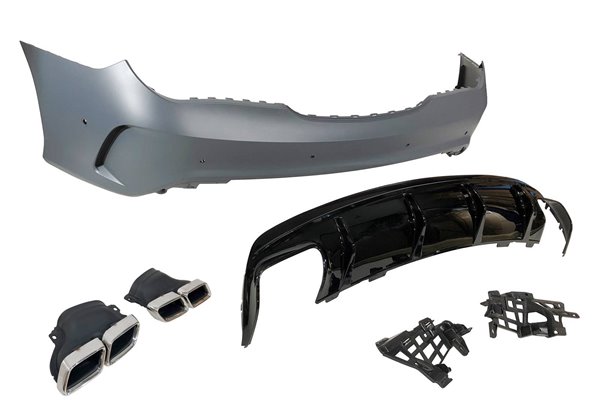 Paragolpes Trasero Mercedes W117 2013-2018 LCI 4P / SW Look AMG A45