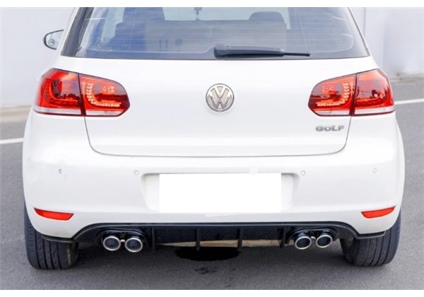 Difusor Trasero Volkswagen Golf 6 look Golf 7.5 R Negro Brillante