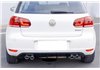 Difusor Trasero Volkswagen Golf 6 look Golf 7.5 R Negro Brillante