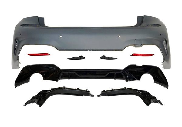 Paragolpes Trasero BMW G20 Look MPerformance Brillante Negro