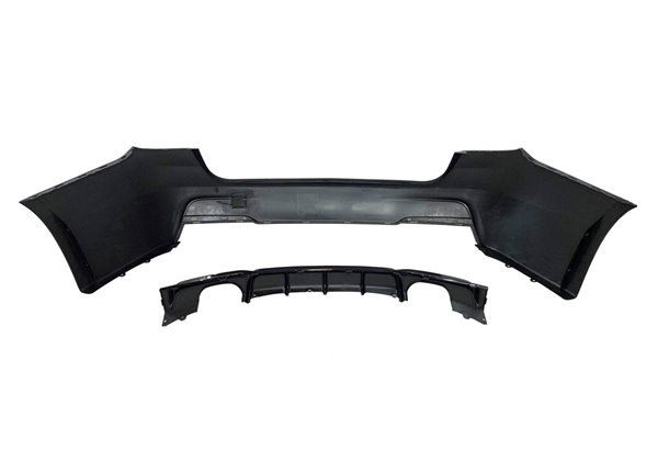 Paragolpes Trasero BMW F31 Look M Performance 2 Salidas doble Brillante Negro