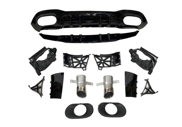 Difusor Trasero Mercedes V177 Look AMG A45 4 Puertas