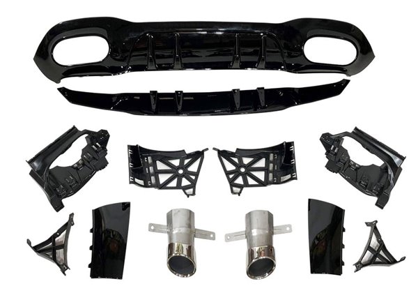 Difusor Trasero Mercedes V177 Look AMG A45 4 Puertas