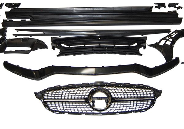 Kit De Carrocería Mercedes W205 4P 2014-2021 Look C63 2019 Diamond