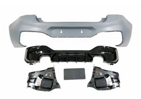 Paragolpes Trasero BMW F20 /F21 LCI 15-18 Look Performance 2 Salidas doble Brillante Negro