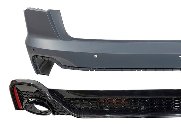 Paragolpes Trasero Audi A6 C8 4 puertas Look RS6 Carbono