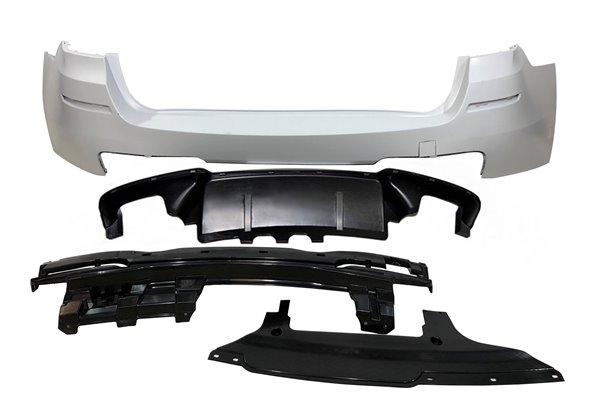 Paragolpes Trasero BMW F11 10-16 Look M Performance Doble Salida ABS