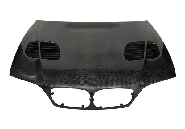 Capó Carbono BMW E46 '02-06 2P. Look M3 GTR C/T