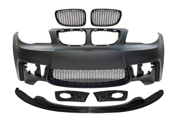 Paragolpes Delantero BMW E82/E88/E87/E81  Look M1 05-11 Spoiler Carbono