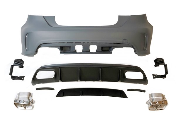 Paragolpes Trasero Mercedes W176 2012-2018 A45 Look AMG Sensores
