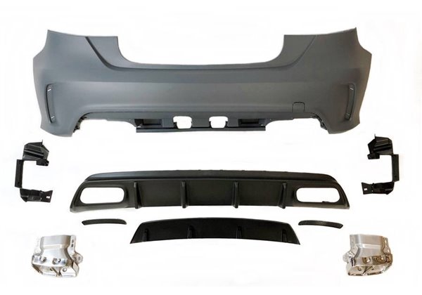 Paragolpes Trasero Mercedes W176 2012-2018 A45 Look AMG Sensores